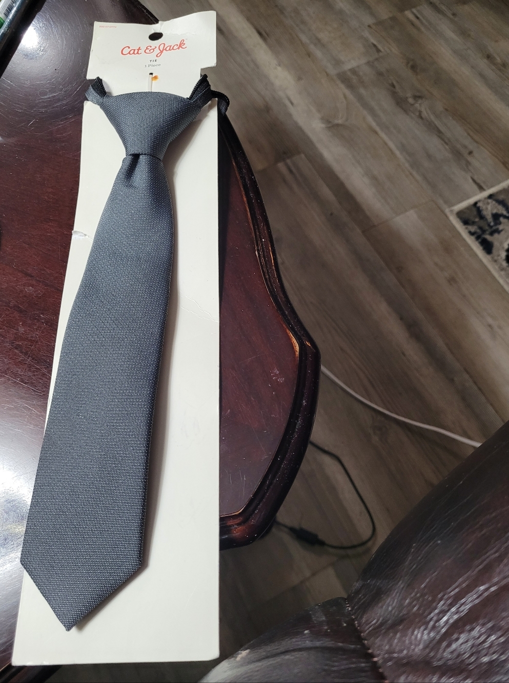 Boy's Gray Cat & Jack Gray Tie Sz S/M